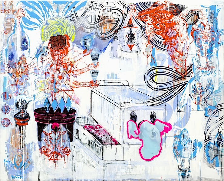 Rui Zhang: Prestigo, 2017, oil and acrylic spray on canvas, 210 x 260 cm

